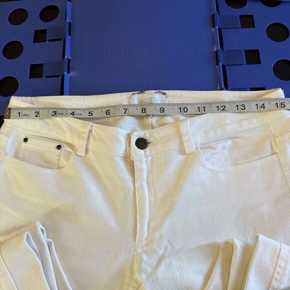 Adam Lippes White Straight Leg Jeans Woman’s 4 GUC Button Pockets - Picture 15 of 16